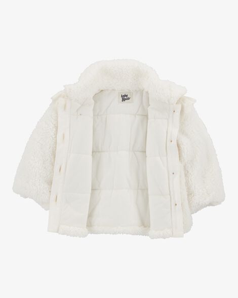  Product image 2 of Baby Crochet Sherpa Jacket - Cream