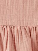 Fossil Tan - Baby Organic Cotton Gauze Pocket Dress, Selected