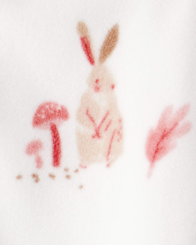 Product image 2 of Baby 1-Piece Bunny Fleece Footie Pajamas - Ivory