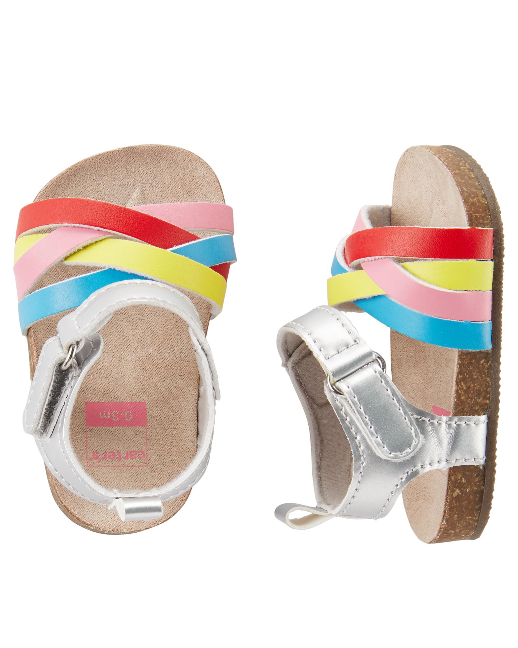 carters rainbow sandal crib shoes carters com rainbow sandals size chart