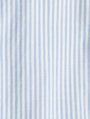 Blue/White - Kid Striped Button-Down Long-Sleeve Shirt Dress - Blue/White, Selected