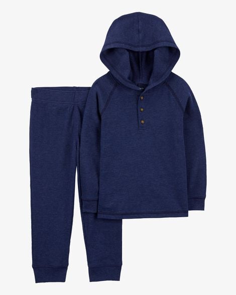 Product image 1 of Baby 2-Piece Thermal Hooded Tee & Jogger Set
