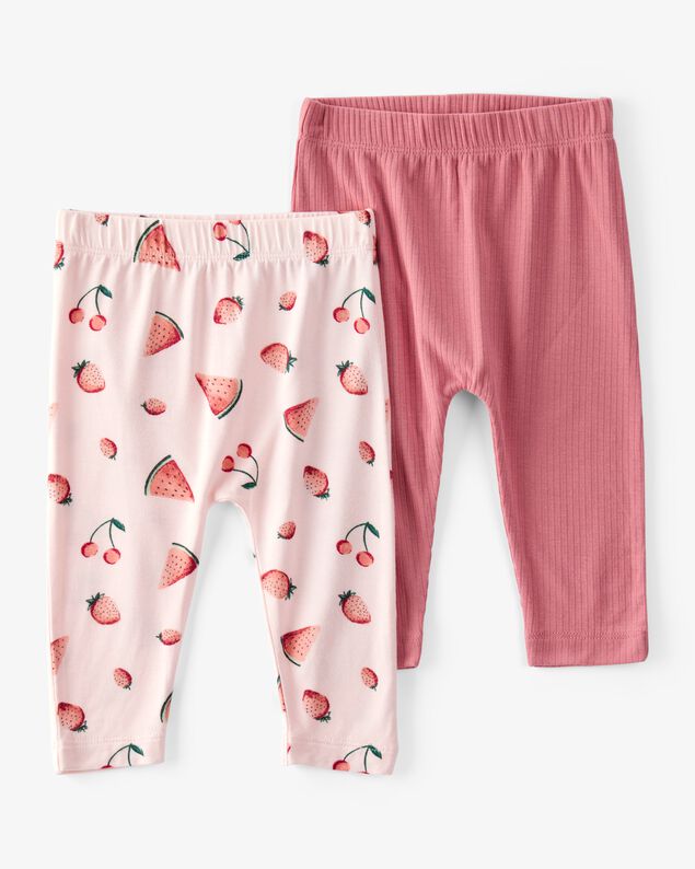 Product image 1 of Baby Girl 2-Pack PurelySoft Pull-On Pants - Pink