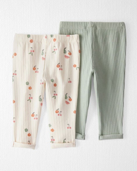  Product image 3 of Baby 2-Pack Organic Cotton Rib Leggings
