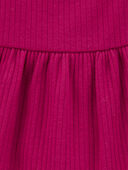 Berry - Baby Tiered Long-Sleeve Ribbed Top, Selected