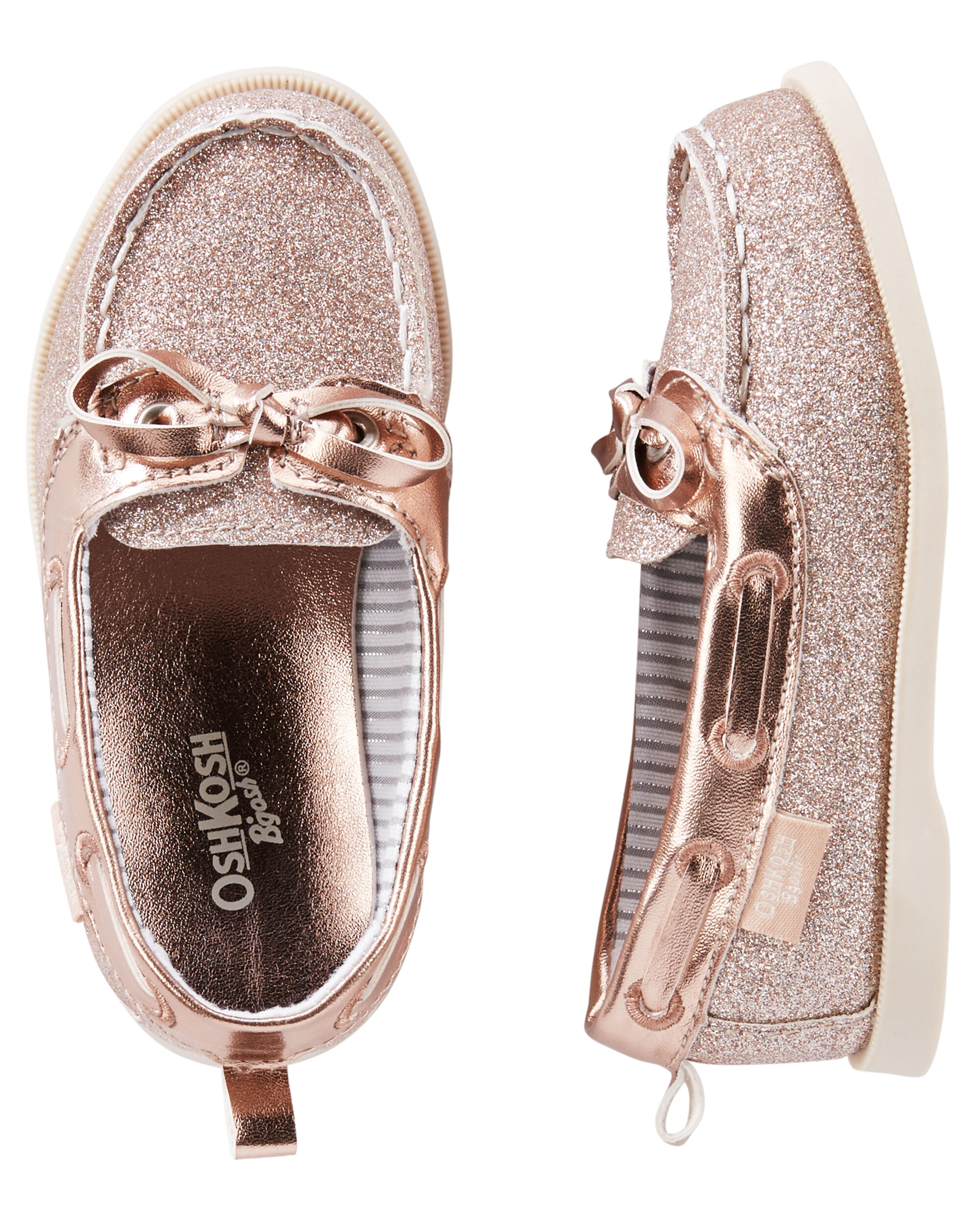 OshKosh Rose Gold Sparkle Boat Shoes 