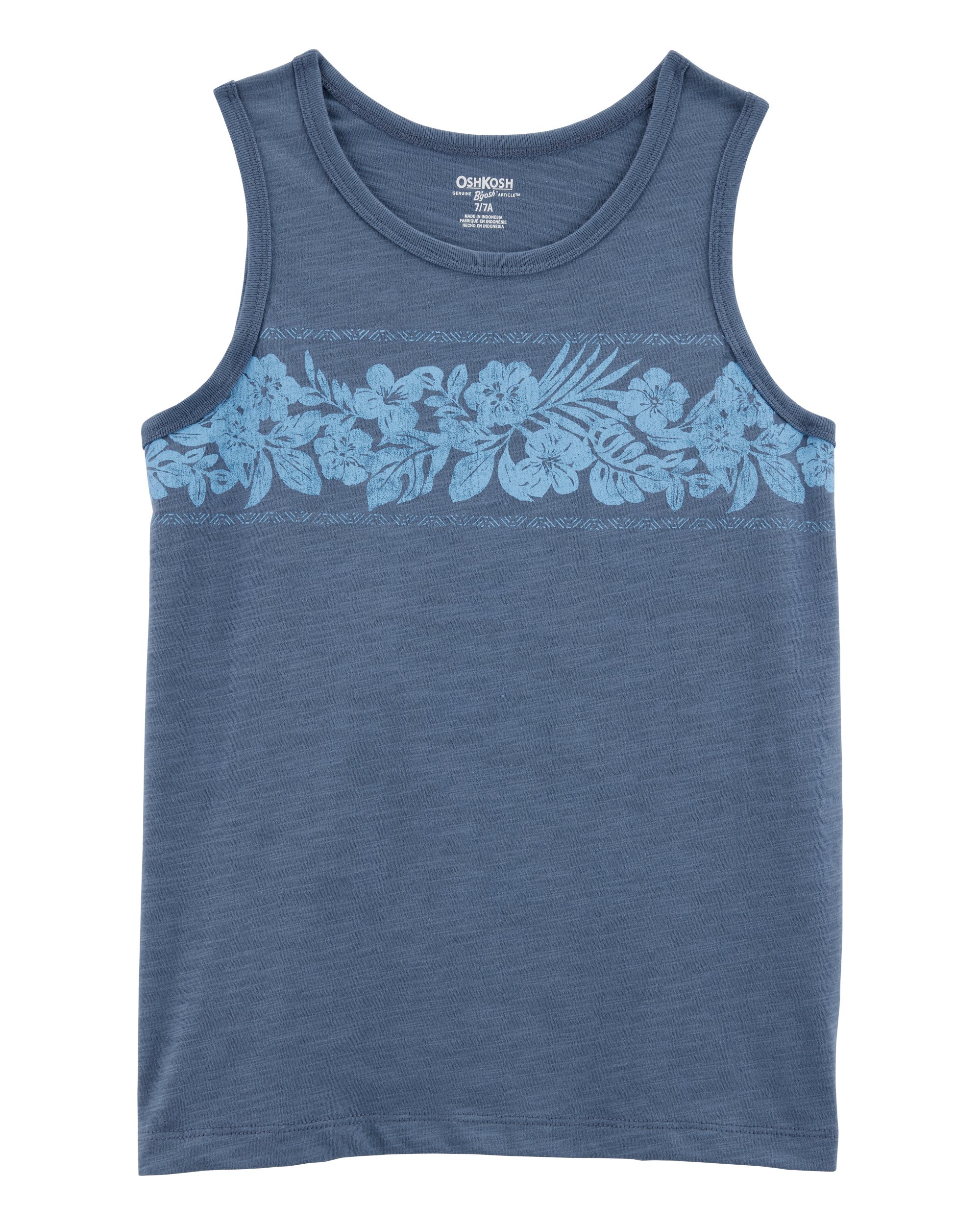 Kid Tropical Print Tank - Blue
