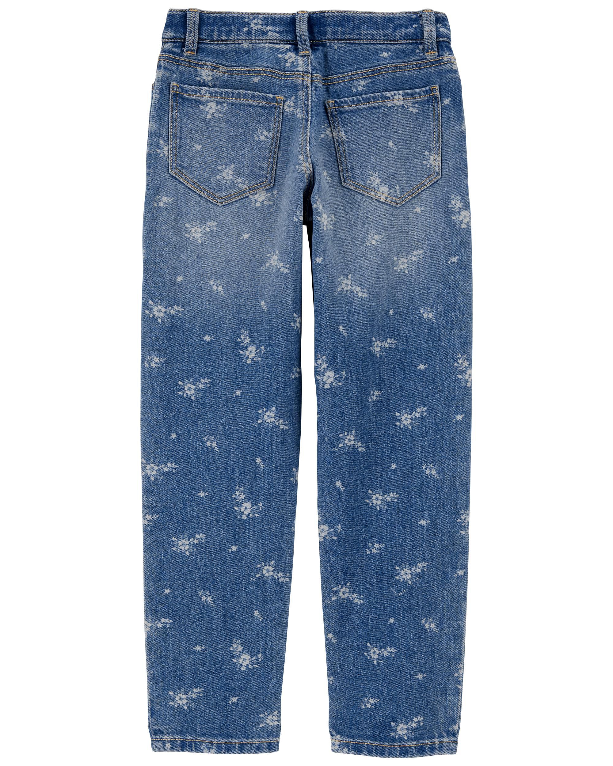 Kid Floral Print Iconic Denim Mom Jeans - OshKosh | Carter's