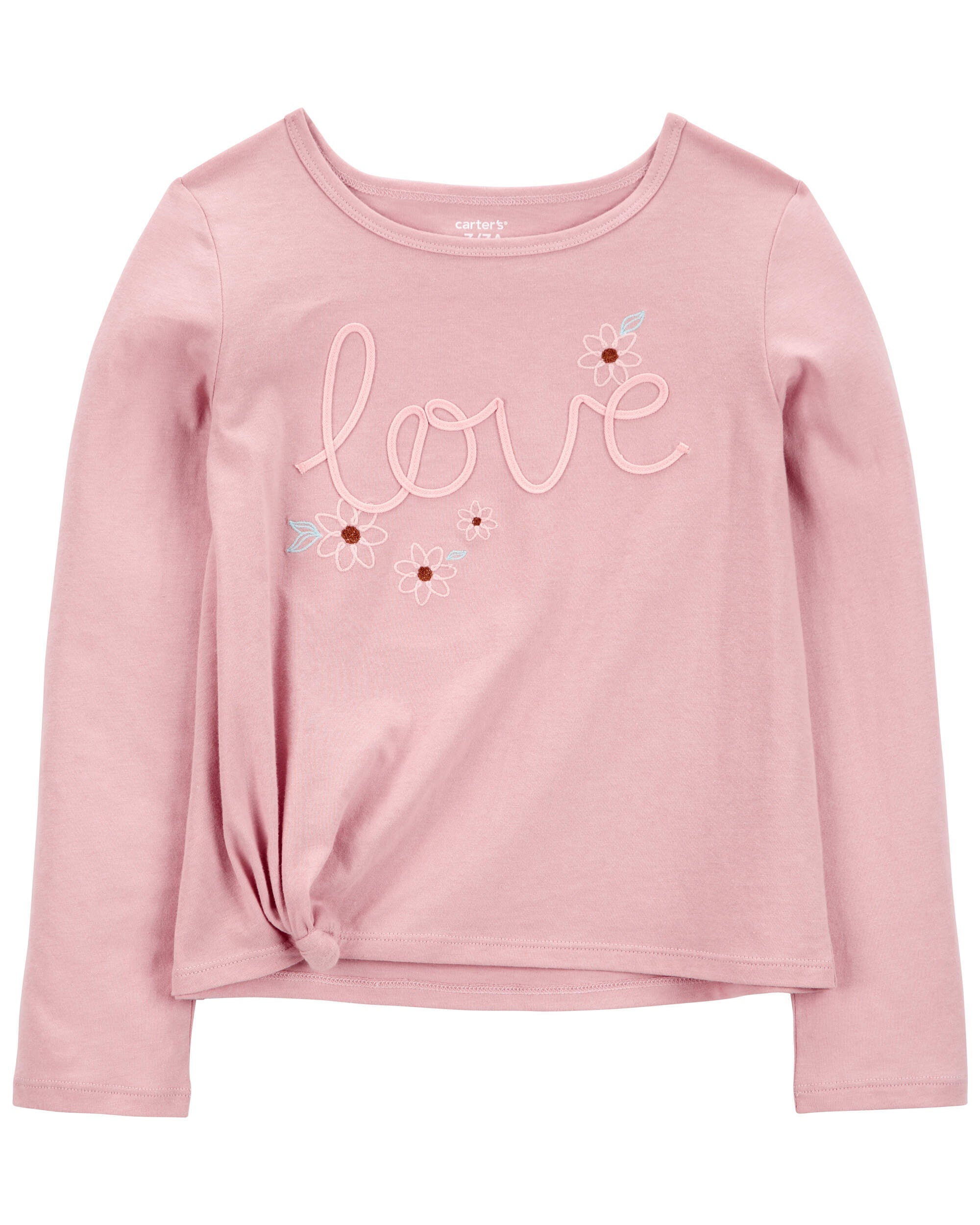 Kid Girl Knit Long-Sleeve Fashion Top - Pink - Carter's