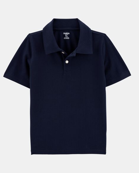 Boys Pique Uniform Polo Shirt - Navy