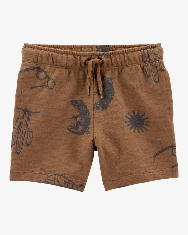 Product image 1 of Baby Desert Pull-On Cotton Shorts - Brown
