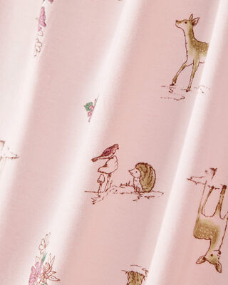 Product image 2 of Toddler Girl Deer & Floral Print PurelySoft Long-Sleeve 2-Piece Pajamas - Pink