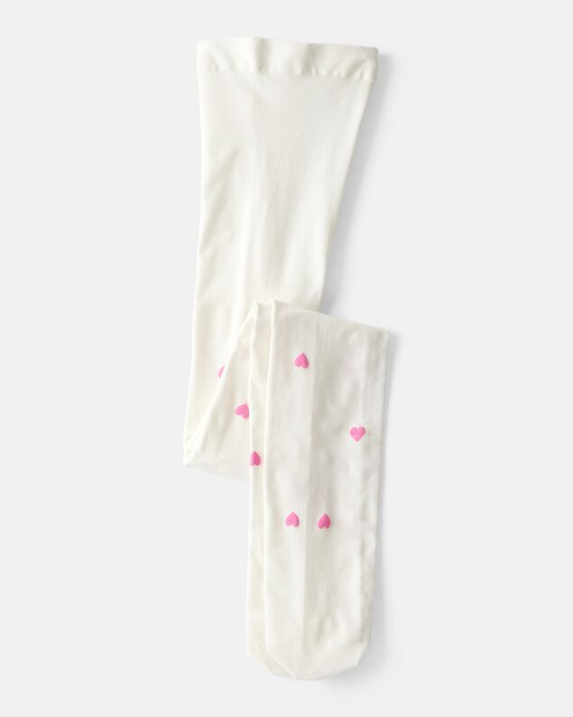 Product image 1 of Girls Heart Tights - Pink/White
