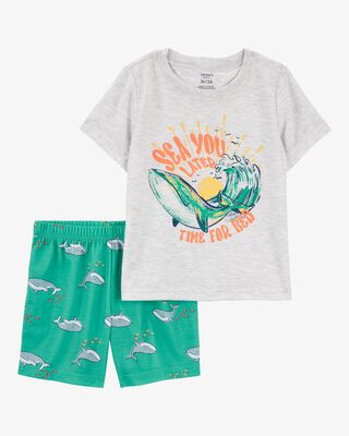 Product image 1 of Toddler 2-Piece Whale Loose Fit Pajamas