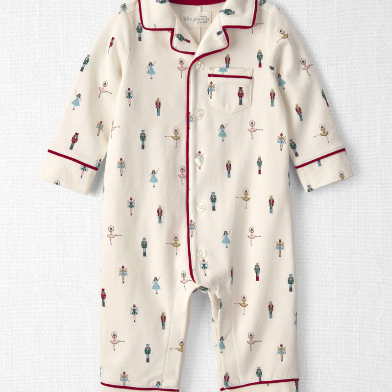 Baby Organic Cotton Jumpsuit in Nutcracker