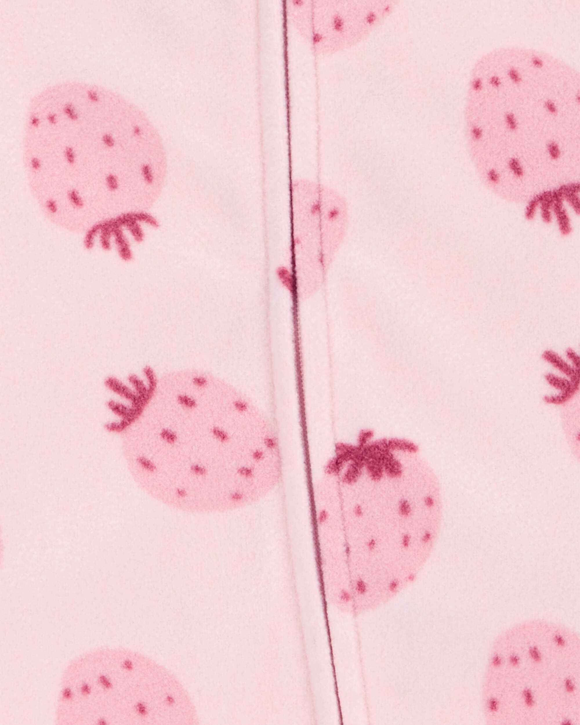 Baby Strawberry Fleece Footie Sleep Play Pajamas