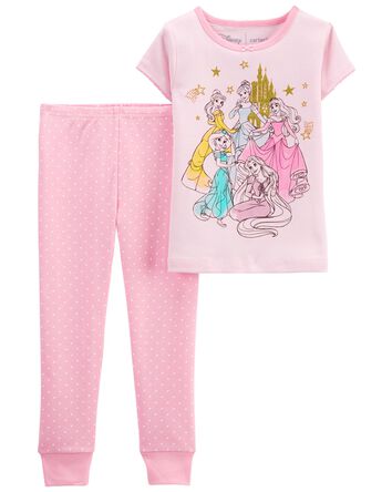 Toddler 2-Piece Disney Princess 100% Snug Fit Cotton Pajamas