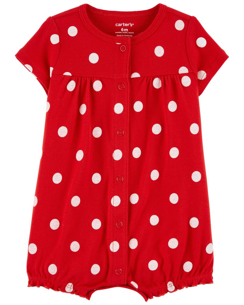 Red Baby Polka Dot Snap-Up Romper | carters.com