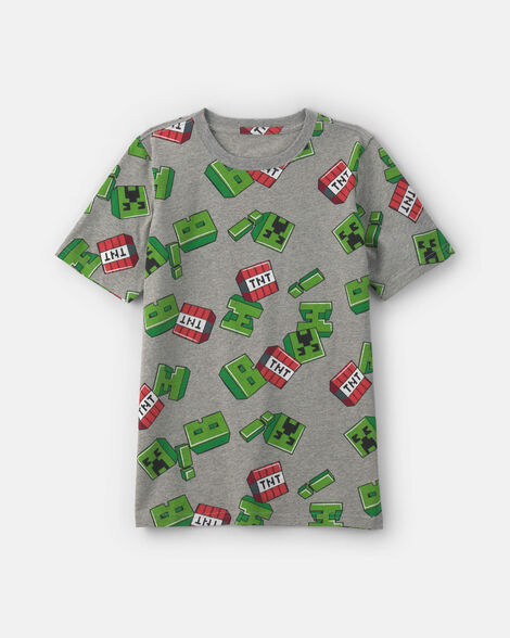 boys minecraft® graphic tee - grey