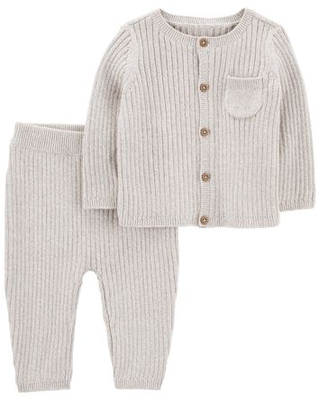 Baby 2-Piece Cardigan Sweater & Pant Set