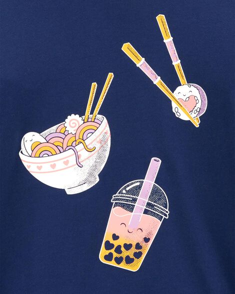  Product image 2 of Kid Sushi Ramen Boba Cotton Blend Graphic Tee