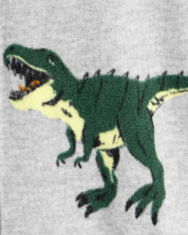 Product image 2 of Boys Dinosaur Print Loose Fit Long-Sleeve Zip-Up 1-Piece Pajamas