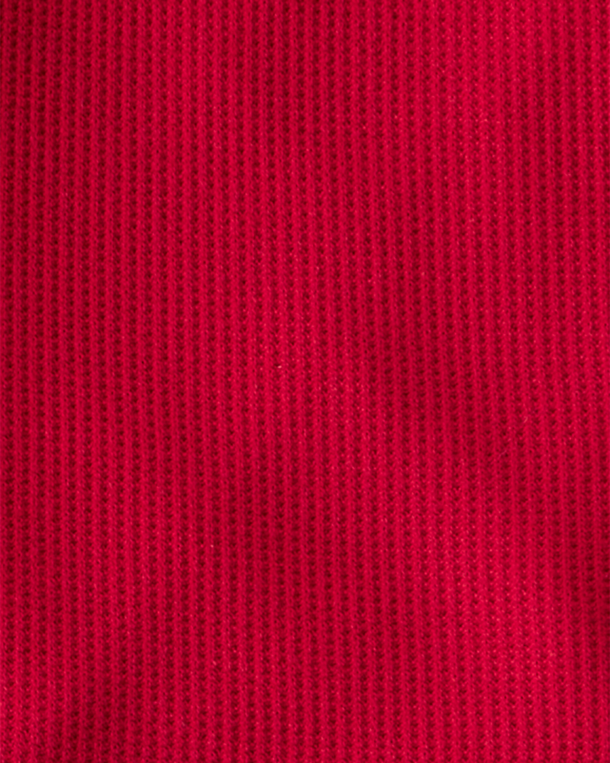 Kid Holiday Red PurelySoft Long-Sleeve Snug Fit 2-Piece Pajamas - Red
