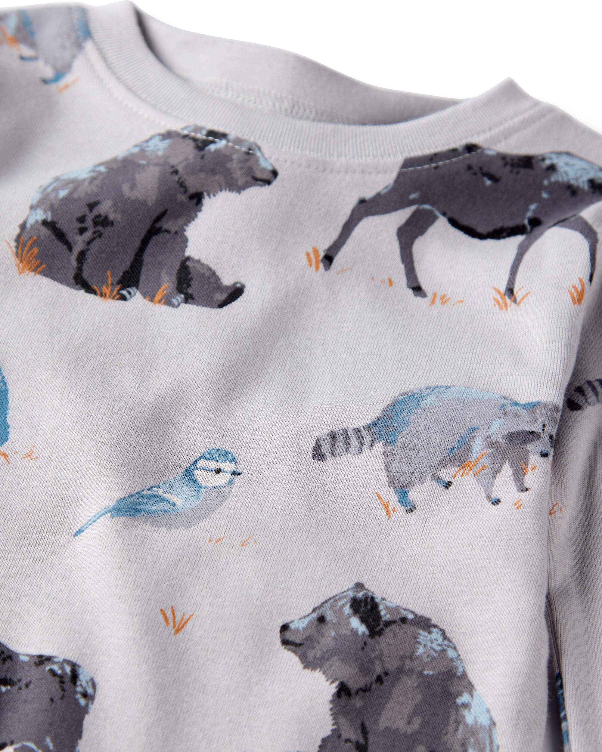 Kid Organic Cotton Pajamas Midnight Forest Print