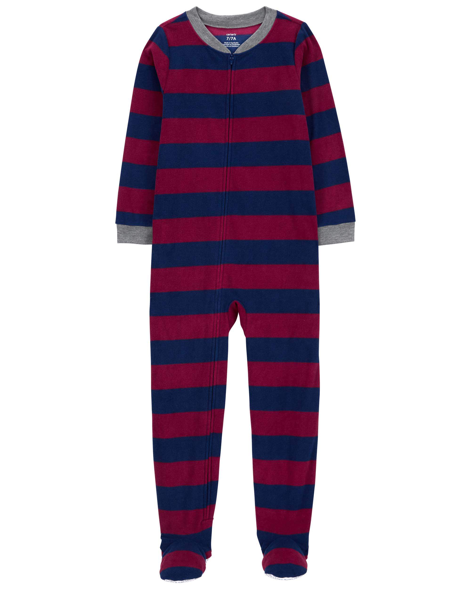 Boys one piece fleece pajamas top