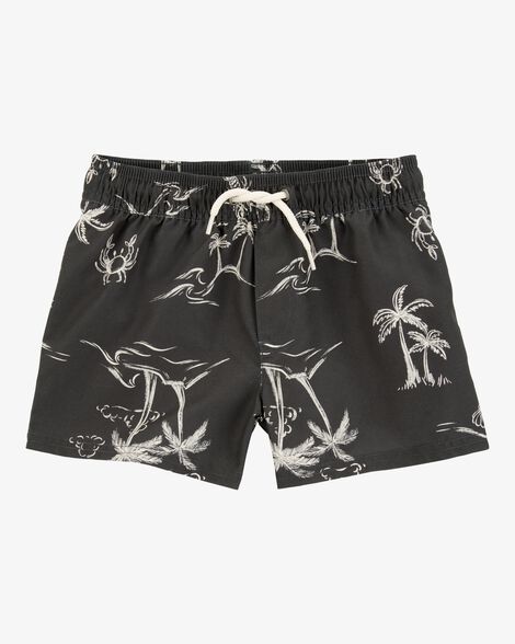 Product image 5 of Toddler 2-Piece Palm Tree Rashguard & Trunks Set