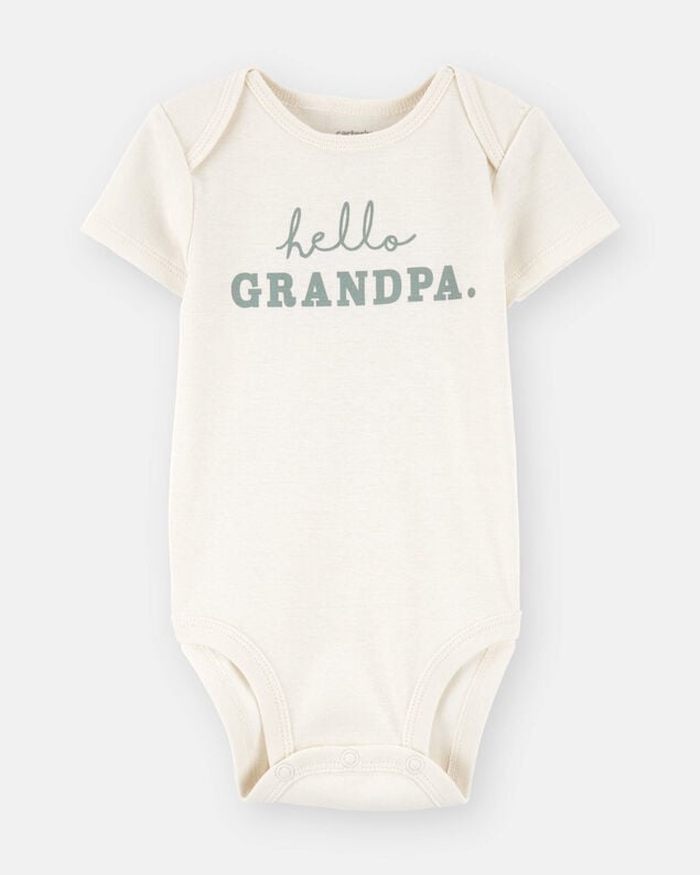 Product image 1 of Baby Cotton Short-Sleeve Graphic Bodysuit - Ivory