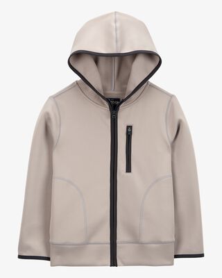 Product image 1 of Kid Stretch Tech Zip-Up Hooded Jacket - Khaki