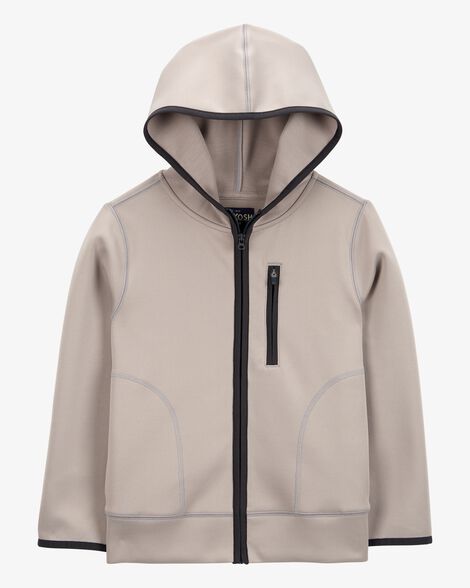  Product image 1 of Kid Stretch Tech Zip-Up Hooded Jacket - Khaki