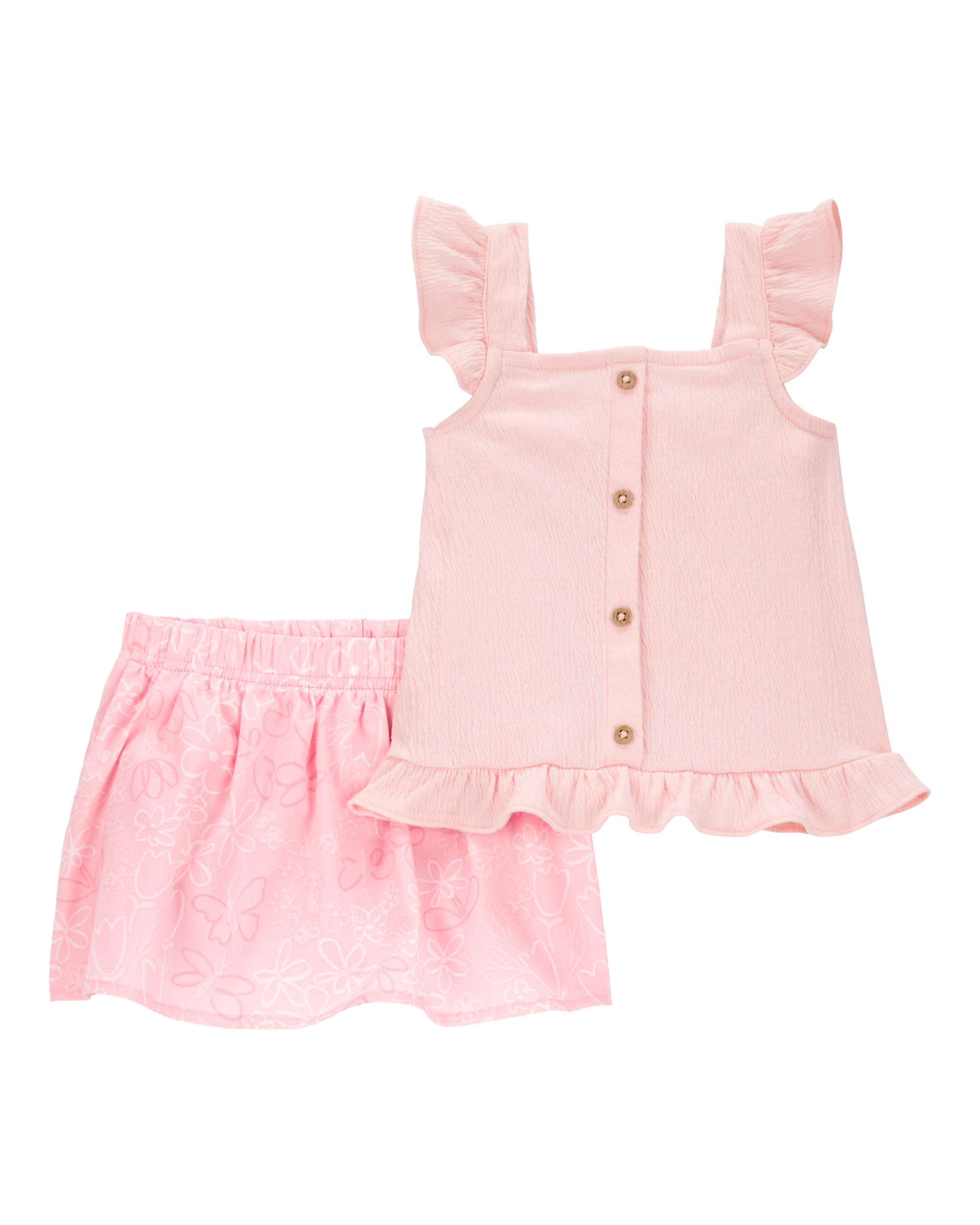 Baby 2-Piece Print Skort Set - Pink
