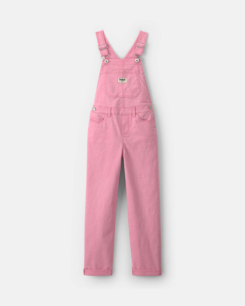 OshKosh B'gosh Girls Twill Overalls 10 Pink