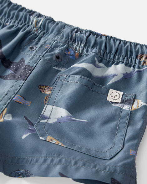 Product image 3 of Baby Boy Recycled Ocean-Print Swim Trunks