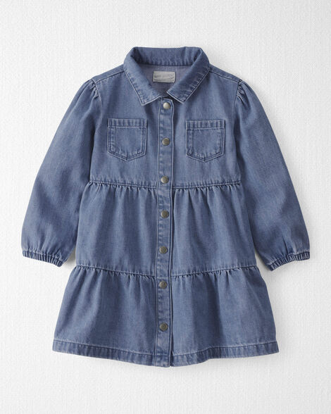 Toddler Girl Organic Cotton Denim Dress