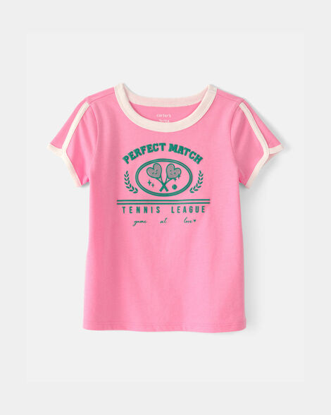 toddler girl 'perfect match' top - pink