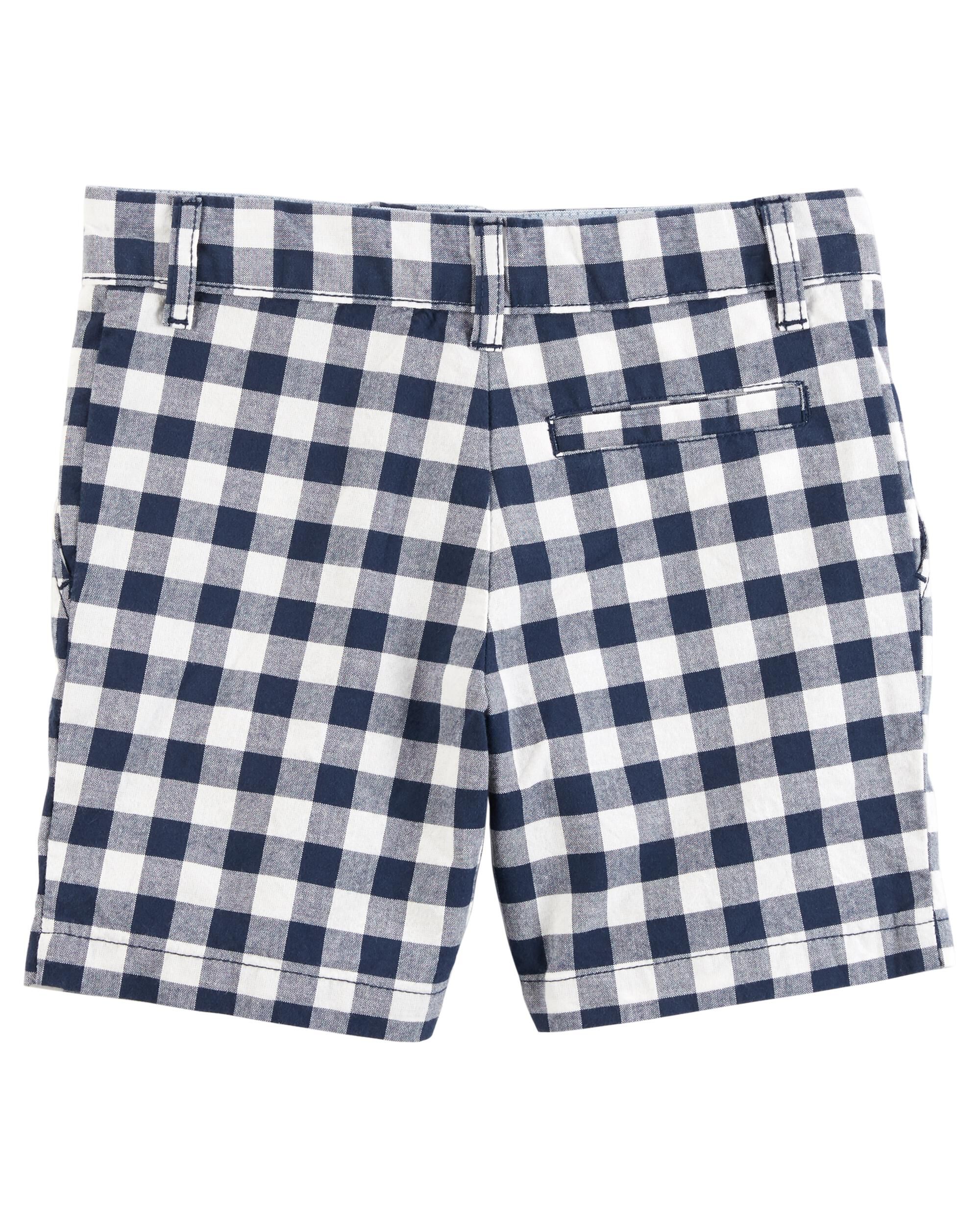 Carter/'s Boy ~ Navy Gingham Chino 100/% Cotton Shorts ~ 5T ~ New w//tag