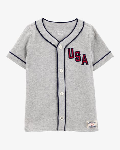  Product image 1 of Toddler USA Varsity Button-Down Shirt