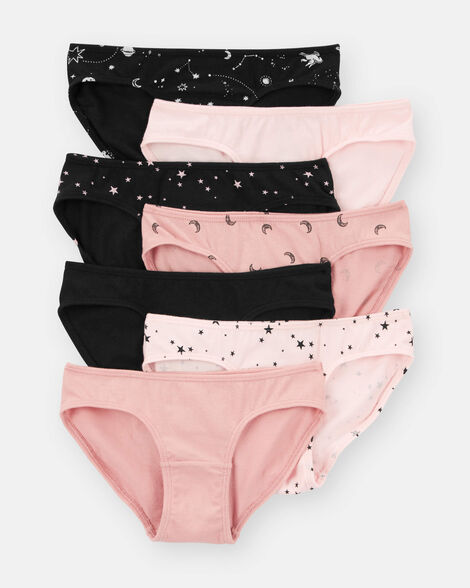 kid 7-pack stars bikini stretch cotton undies