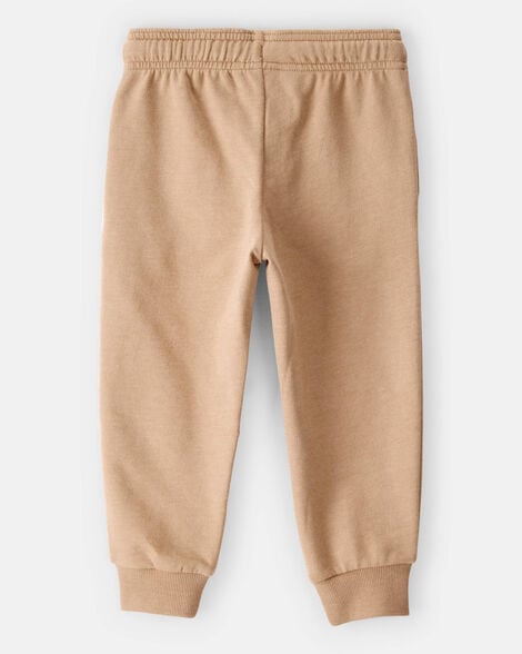 Product image 2 of Toddler Boy Construction French Terry Jogger - Tan