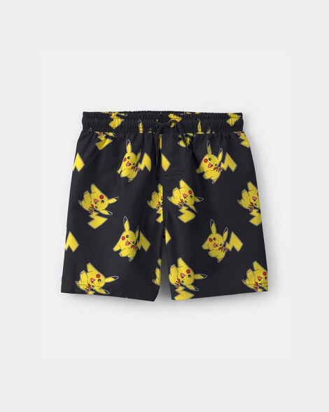 boys pokémon swim trunks - black/yellow