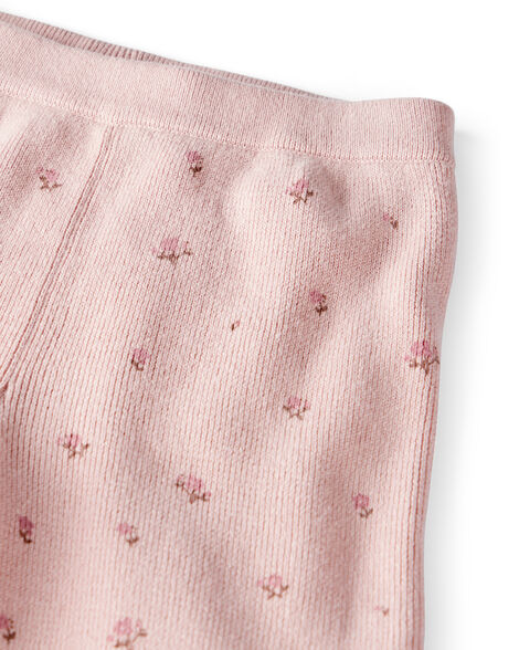 Product image 2 of Baby Girl 2-Piece Organic Cotton Sweater Knit Set in Blush Petals Print