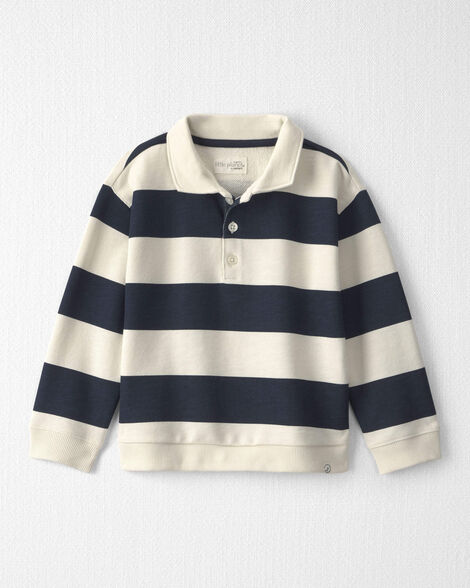 Toddler Boy Organic Cotton French Terry Rugby Polo