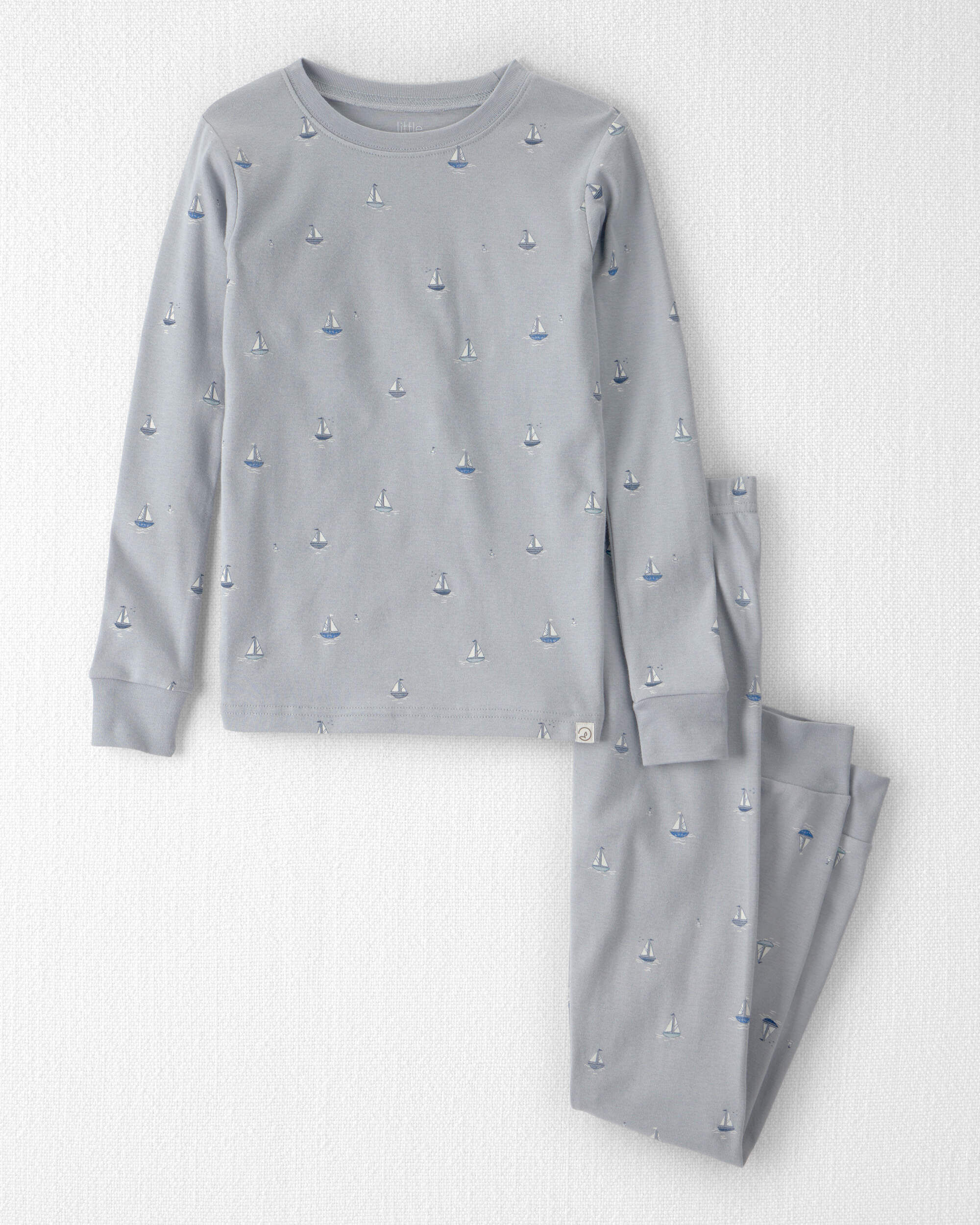 Little Planet Kids 2-Piece Organic Cotton Ribbed Pyjama Set in Sail Away Print 4 Sail Away 25$