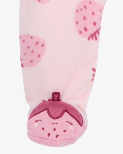  Product image 3 of Baby Strawberry Fleece Footie Sleep & Play Pajamas