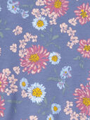 Purple - Kid Floral Print Twist Back Top, Selected