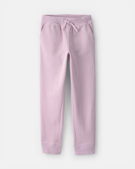 Girls Drawstring Knit Joggers - Purple