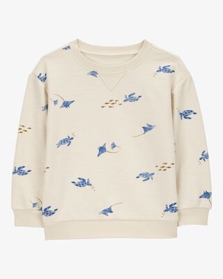 Product image 1 of Toddler Sea Print Knit Pullover - Cream